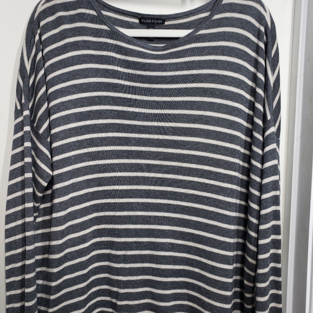 EILEEN FISHER tencel and merino wool sweater